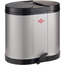 Сортувальний кошик Wesco Öko-Sammler 170, 2 x 15 л, пластик, сріблястий