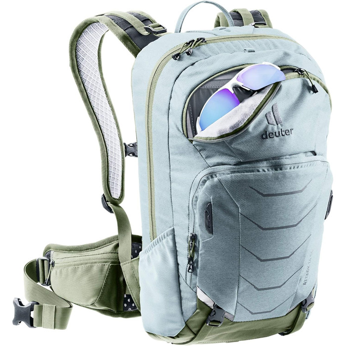 Жіночий велосипедний рюкзак Deuter Attack 14 SL із захистом, 14 л, зелений/хакі