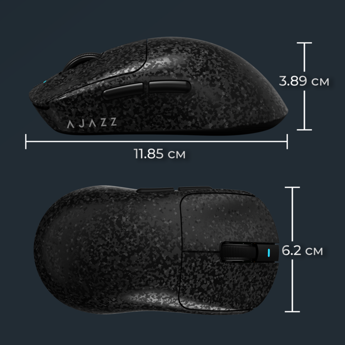 Бездротова ігрова миша AJ199 MAX Black Carbon fiber (AJ199-MAX-B)