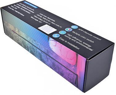 MIWATT LED торшер 143 см для вітальні, RGB, диміруємий, з пультом і додатком, 16 млн кольорів, музичний режим, таймер, чорний