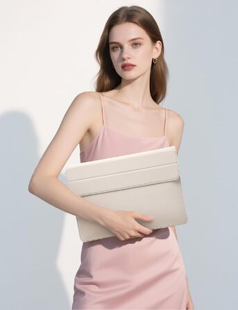 Чохол-сумка для ноутбука HYZUO 15 дюймів з підставкою для MacBook, бежевий