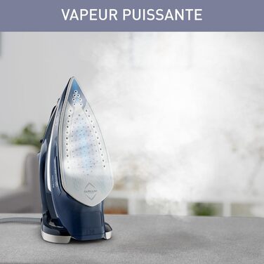 Праска Calor Ultragliss Anti-Calc Plus, синьо-срібляста, 250 г/хв, парова, система захисту від накипу