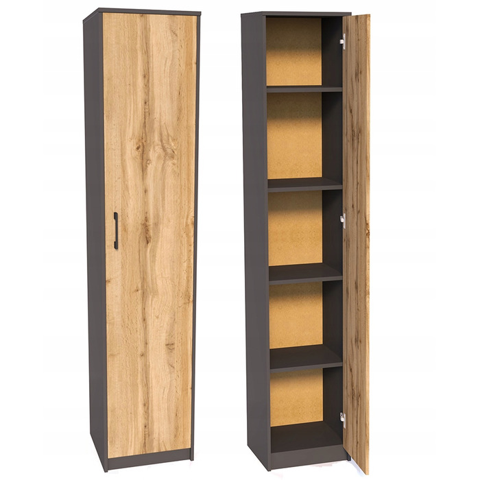 Стелаж Meble Bestseller 39 x 180 x 35 см, дуб вотан / графіт