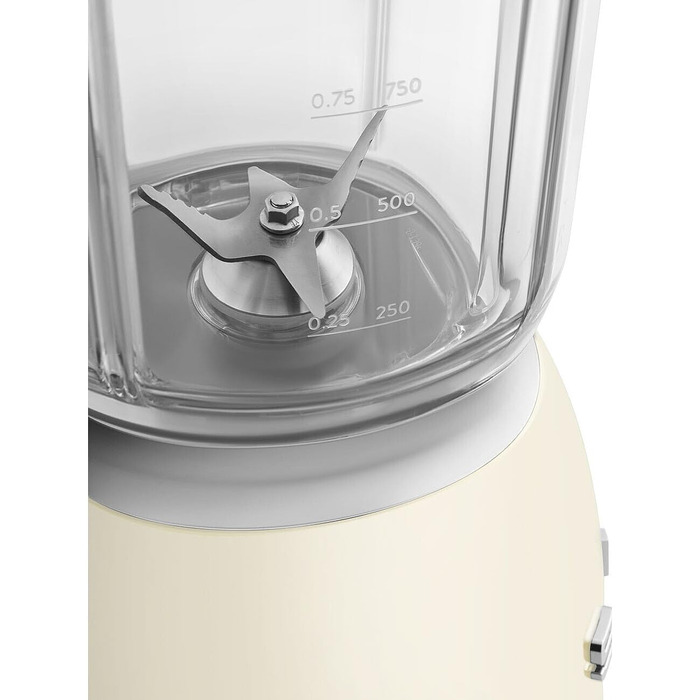 Міксер стаціонарний Smeg BLF03CREU 1.5 л кремового кольору, 800 Вт, 4 швидкості, автоматичні програми