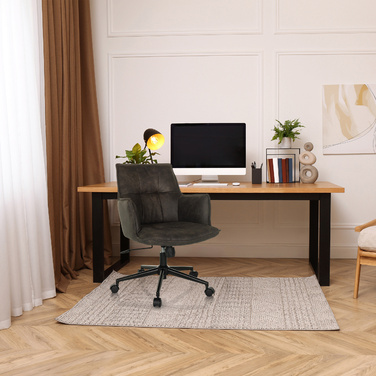 Крісло для домашнього офісу / поворотне крісло SOLAO LIFE Тканина темно-сірий hjh LIVING