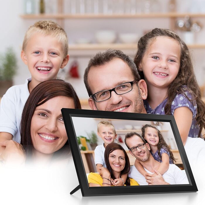 Frameo WiFi Цифровий фоторамка, 32GB, сенсорний екран, Smart Cloud, автоповорот, подарунок (15.6 дюйми)