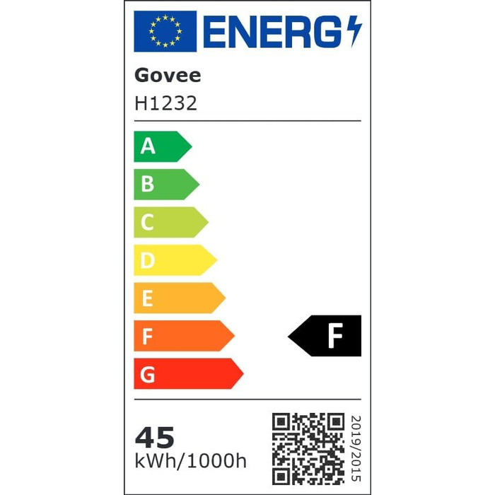 Розумна світлодіодна стельова лампа Govee RGBIC, 48.5W, 4300лм, квадратна, Ø38см, керування через додаток