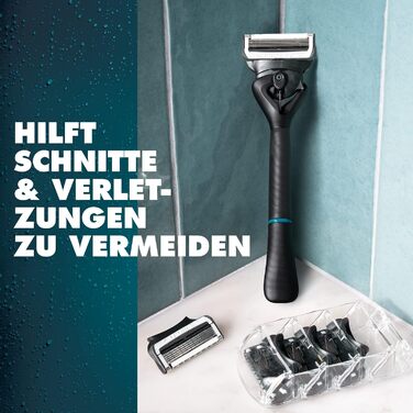 Змінні леза Gillette Intimate для чоловічого вологого гоління, 6 шт., з покращеною змащувальною смужкою, дерматологічно протестовані