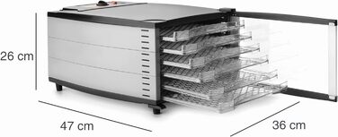 Сушарка для овочів та фруктів LACOR 69523 Pro, 800 Вт, професійна, пластик