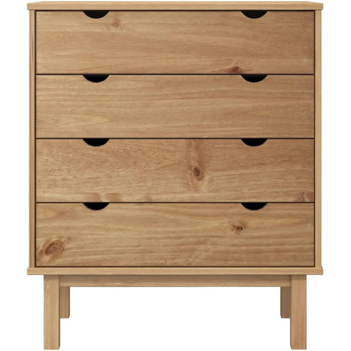 Комод з шухлядами vidaXL, масив сосни, 76,5x39,5x90 см, коричневий