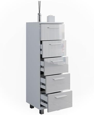 Пенал для ванної Vicco Ilias, білий глянець, 30x95 см