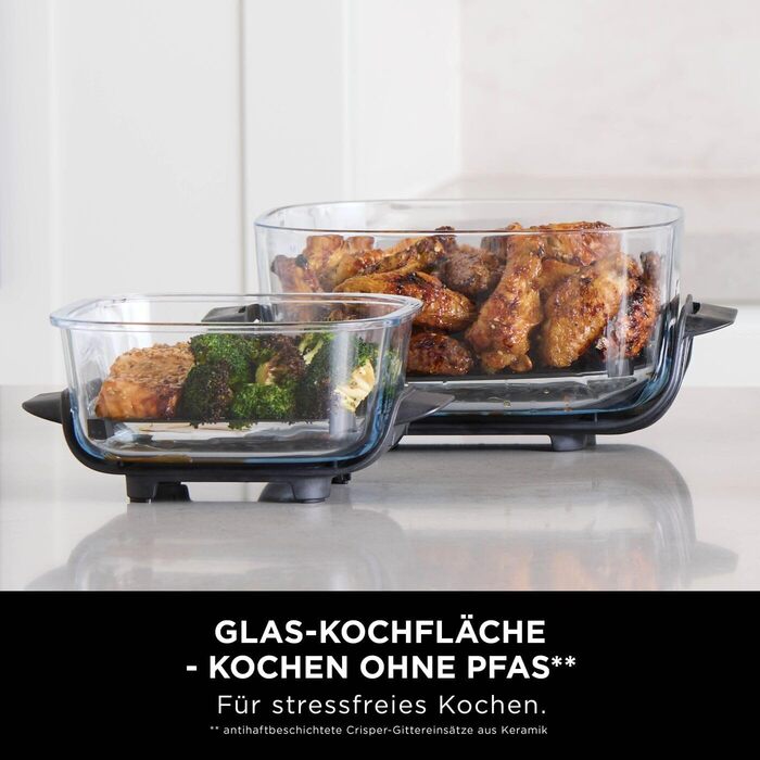 Ninja CRISPi Airfryer 3.8л, 4-в-1: фритюрниця, гриль, підігрів, Recrisp, сірий, 1700W, FN101EUSTGD