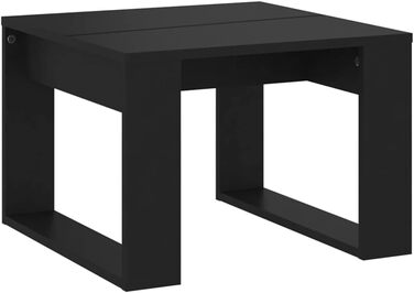 Журнальний стіл vidaXL чорний 50x50x35 см деревностружковий для вітальні, кавовий, чайний