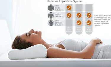 Ортопедична подушка для шиї PARADIES reVita Ergonomic 40x80 см, ергономічна, сертифікат IGR, висота 10 см