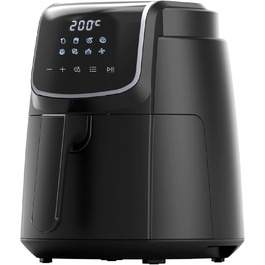 Фритюрниця Midea Air Fryer 4L XL з LED-дисплеєм, 8 програм, HeatXpress, 35-200°C, для запікання, грилю, розморожування, 41 рецепт, 90% менше олії, посудомийна безпека