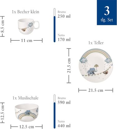 Набір дитячого столового прибору Villeroy & Boch Boho Kids (4 шт.) з нержавіючої сталі, сріблясто-платиновий, для миття в посудомийній машині