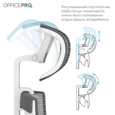 Крісло офісне OfficePro Balance OC550-W-DG-DG