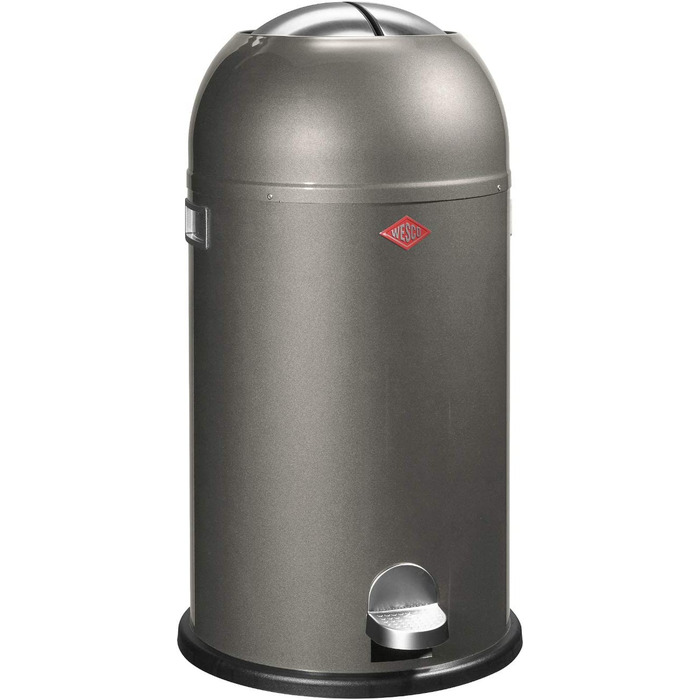 Смітник Wesco Kickmaster 33 л графітовий, сталь/нерж. сталь, 37.5x37.5x69 см