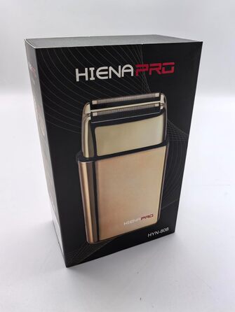 Електробритва HIENA PRO для чоловіків, бездротова, Zero Gap, акумуляторна, дорожній набір, чорне-золото