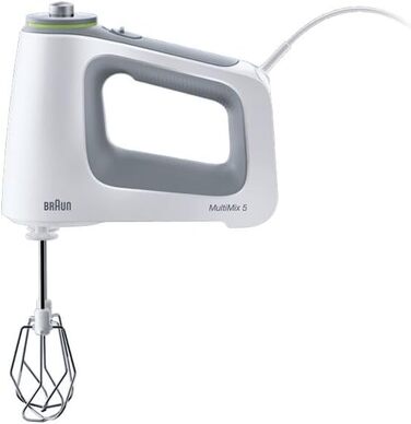 Міксер ручний Braun MultiMix 5 HM51.00WH білий, 750 Вт, 9 швидкостей, нержавіюча сталь