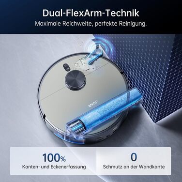Робот-пилосос для сухого та вологого прибирання JONR X9 PRO, 15000Па, з базою самоочищення, LiDAR навігацією та системою захисту від намотування волосся
