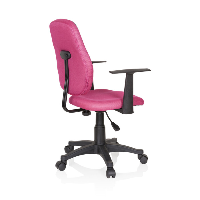 Дитяче офісне крісло / стілець-автомат KIDDY STYLE, тканина, рожево-сірий, hjh OFFICE