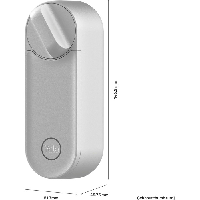 Yale Linus Smart Lock L2 срібний — розумний дверний замок із віддаленим керуванням, безключовий доступ, мобільний додаток, DIY-установка