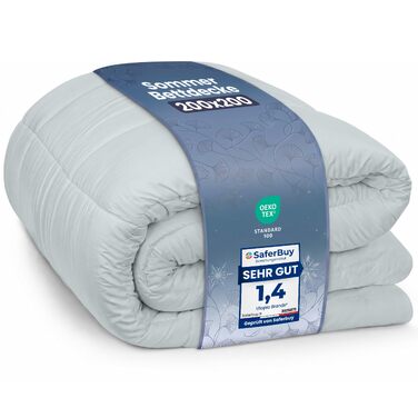 Літня ковдра Utopia Bedding 200x200 см, легка модель без чохла, світло-сіра