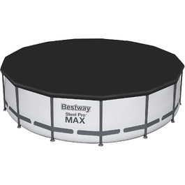 Покривало захисне для басейнів Bestway Flowclear PVC (кругле) для Steel Pro Max та Hydrium Splasher, Ø 460 см, сіре