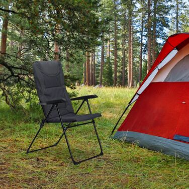Зручний туристичний стілець Relaxdays з м'яким сидінням