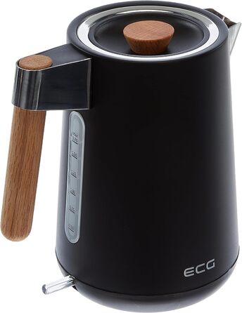 Електрична гриль-решітка ECG RK 1768 Strix Timber Black, чорна, дерев'яна ручка