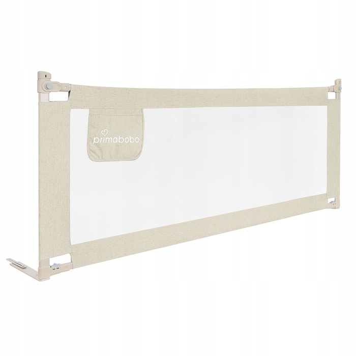 Захисна бічна стінка для ліжка Primabobo Classic 200x180 см, складана, бежева, 3 шт.
