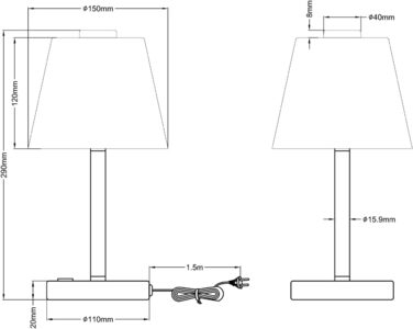 Настільна лампа Trio Leuchten Emerald 4 Вт, хром, інтегрований LED, 15x15x29 см