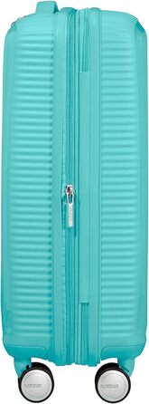 Чемодан American Tourister Soundbox Spinner S, розширюваний, 55 см, 35.5/41 л, синій, з TSA-замком, ручна поклажа