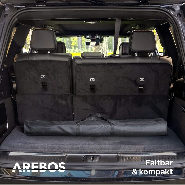 Складаний кемпінговий стіл Arebos 120 x 70 см, регульована висота 58-78 см, сріблястий — для пікніка, саду та гриля з сумкою для перенесення