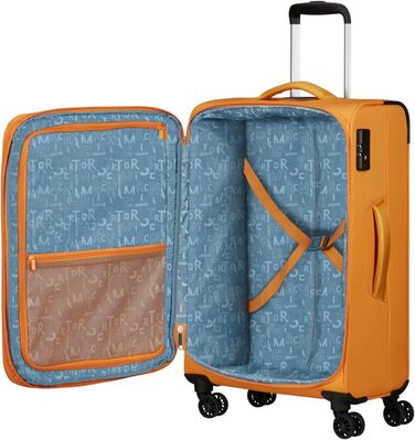 Валіза American Tourister Pulsonic Spinner M, розширювана, 68 см, 64/74 л, жовта (Sunset Yellow)