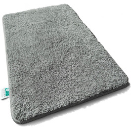 Килимок для ванної кімнати Casa Pura Sky Soft 80x150 см сірий, м'який, пухнастий, з антиковзким покриттям, для душу, легко миється