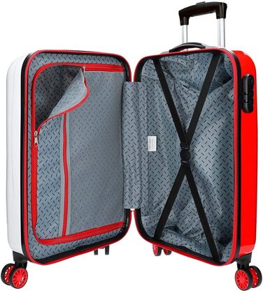 Дитяча валіза Disney Cars, кабінна, 34x55x20 см, ABS, з кодовим замком, 32 л, 2,5 кг, 4 колеса, багатоколірна