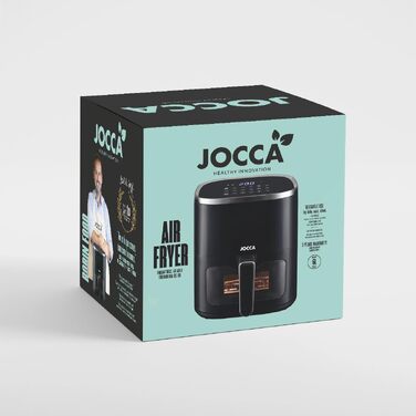 Аерофритюрниця JOCCA 5L 1450W з LED сенсорним екраном, регулюванням температури та функцією енергозбереження, чорна