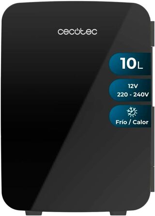Міні-холодильник Cecotec Bolero MiniCooling Bahamas Black 10 л, 12V/220V, для авто і дому, охолодження та нагрів, 7-65°C, портативний