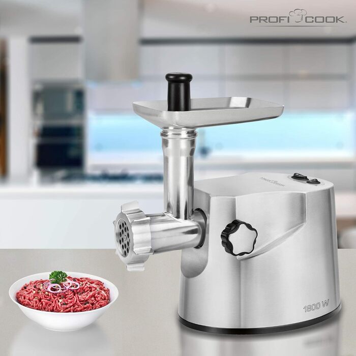 Електрична м'ясоподрібнювач Profi Cook PC-FW 1060, 1000W: для м'яса, ковбас та фаршу