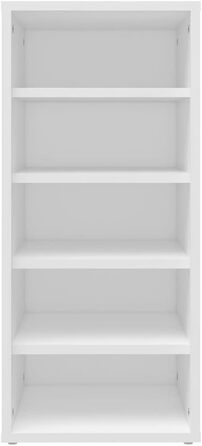 vidaXL шафа для взуття з 5 відділеннями, біла, 31,5x35x70 см, деревостружкова плита, навісний стелаж для зберігання взуття