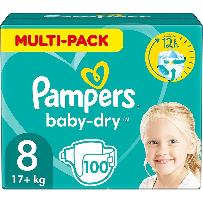 Підгузки Pampers Baby Dry розмір 3 Midi (4-9 кг), велика упаковка на місяць, 198 шт.