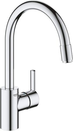 Змішувач кухонний GROHE Feel з висувним душем, 360° поворотний, економний (хром) 31486001
