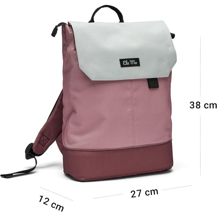 Жіночий рюкзак Ela Mo Daypack для ноутбука — протикрадіжний міський рюкзак для навчання, університету та бізнесу (Strawberry Cream)