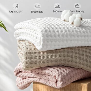 Постільна ковдра Exclusivo Mezcla з 100% бавовни, літня покривало 220x240 см, біле