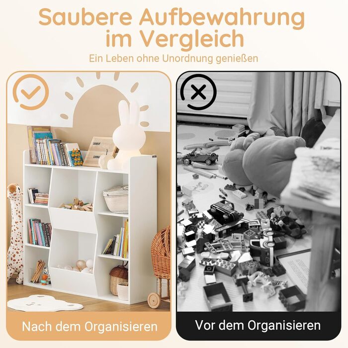 Полиця для книг SoBuy Montessori для дітей, зелена, 80x104x34 см (KMB55-K-GR)