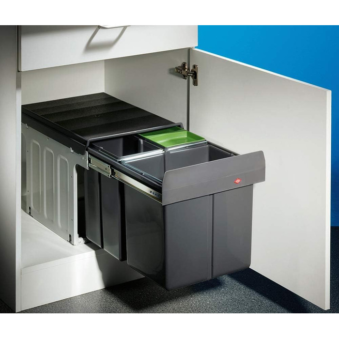 Сортувальник сміття WESCO Trio Master антрацит, 3 секції