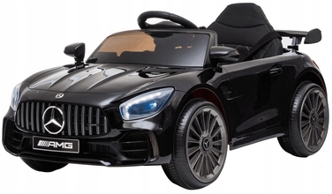 Дитячий електромобіль Mercedes GTR-S: м'які колеса EVA, шкіряне сидіння, пульт ДК, червоний