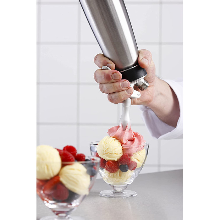 Сифон для вершків iSi Cream Profi Whip 0,5 л з нержавіючої сталі, для збивання вершків, професійний, під капсули iSi, для холодних страв, можна мити в посудомийці
